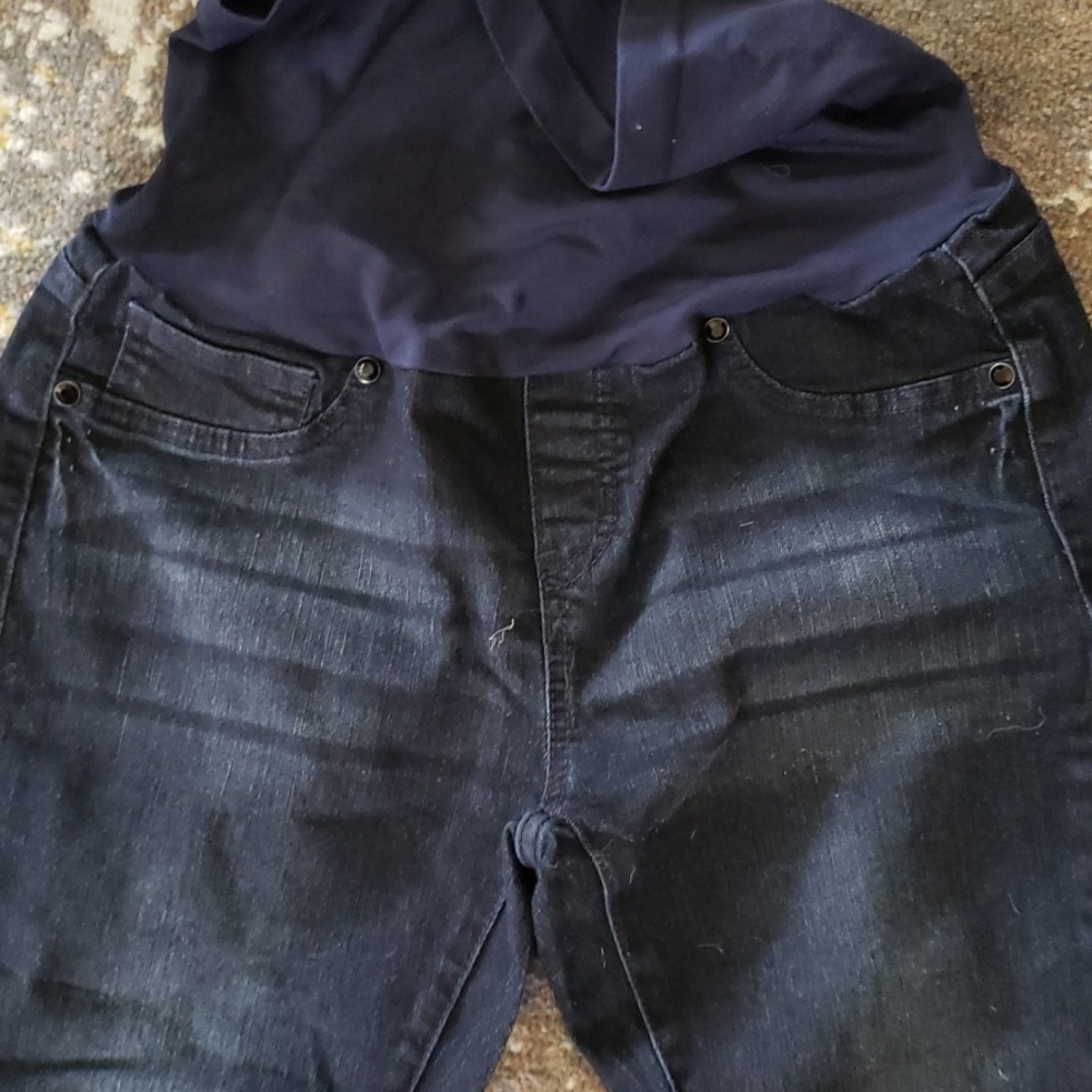 Maternity Jean's with black studded rhinestones